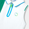 Amanuel Polo, White and Green - Polo Shirts - 4