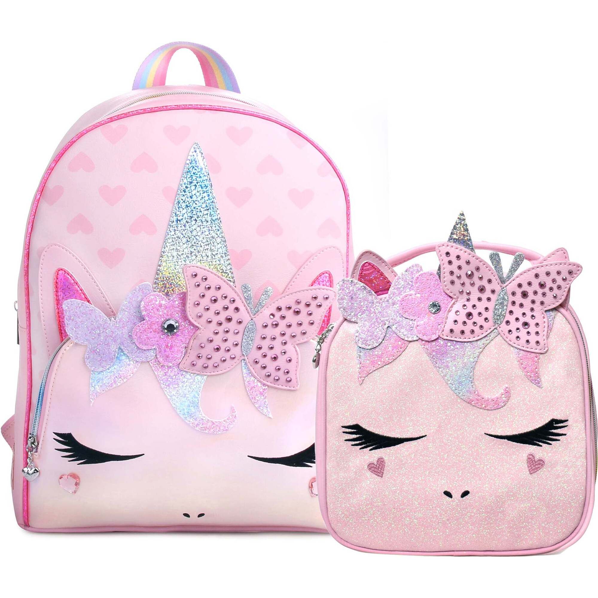 Miss Gwen Unicorn Plush Heart-Printed Medium Duffle Bag