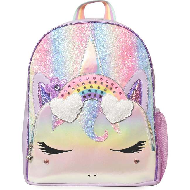 Miss Gwen Glitter Large Backpack And Lunch Bag Set, Lavender
