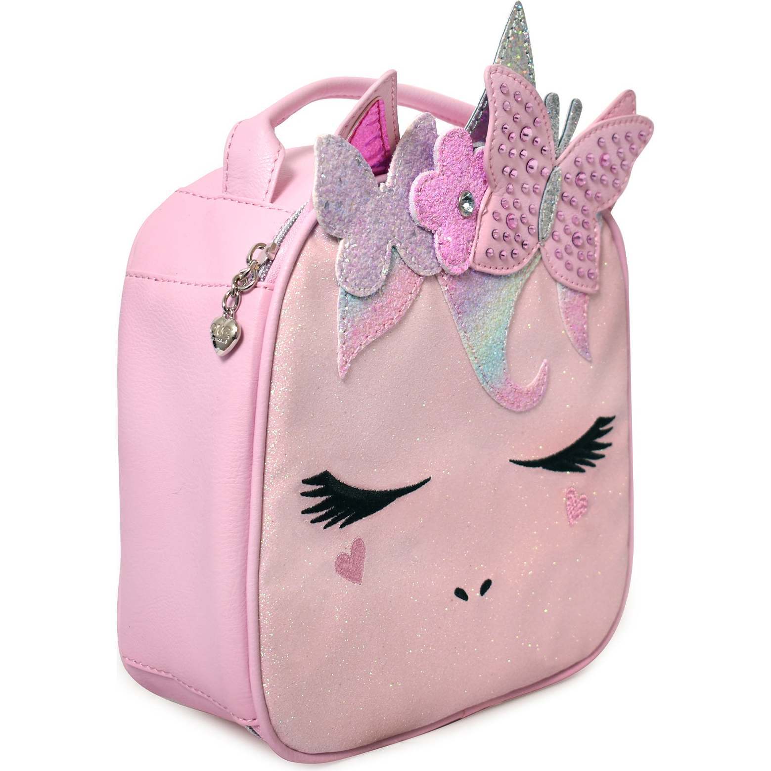 Miss Gwen Unicorn Plush Heart-Printed Medium Duffle Bag