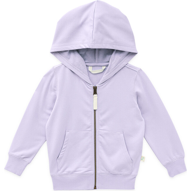 Bamboo French Terry Zip Hoodie, Lilac