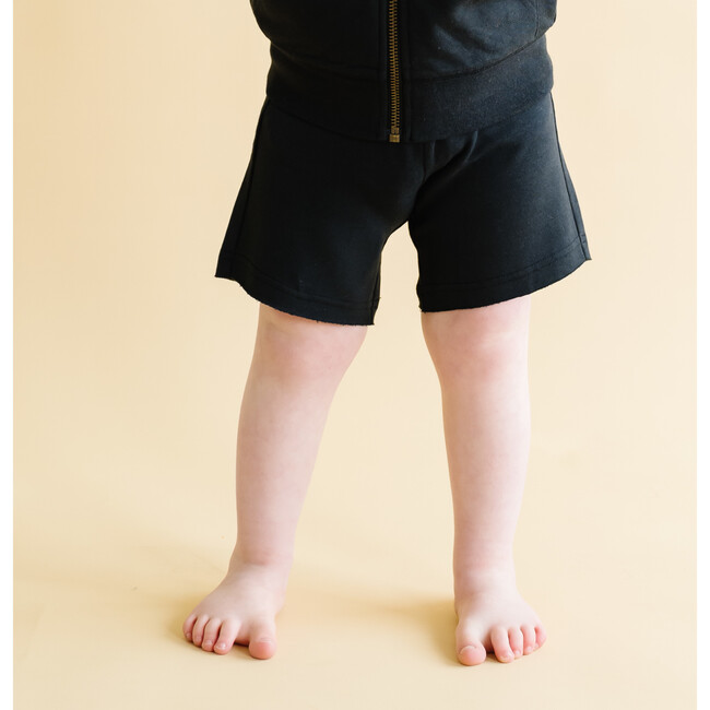 French Terry Bamboo Board Shorts, Black