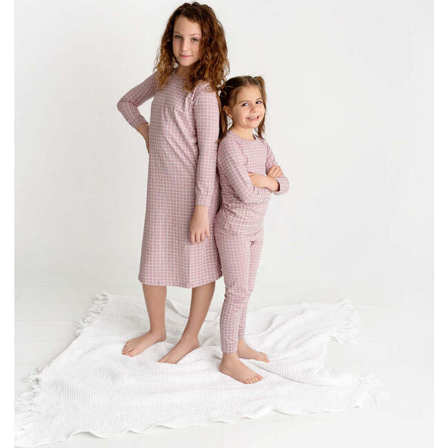 Grid Nightgown, Pink