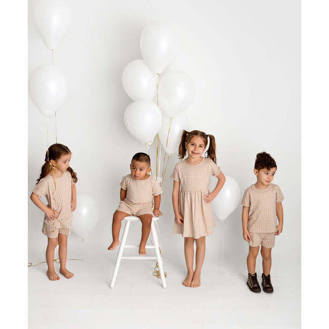 Grid Short Set, Sand - Mixed Apparel Set - 3
