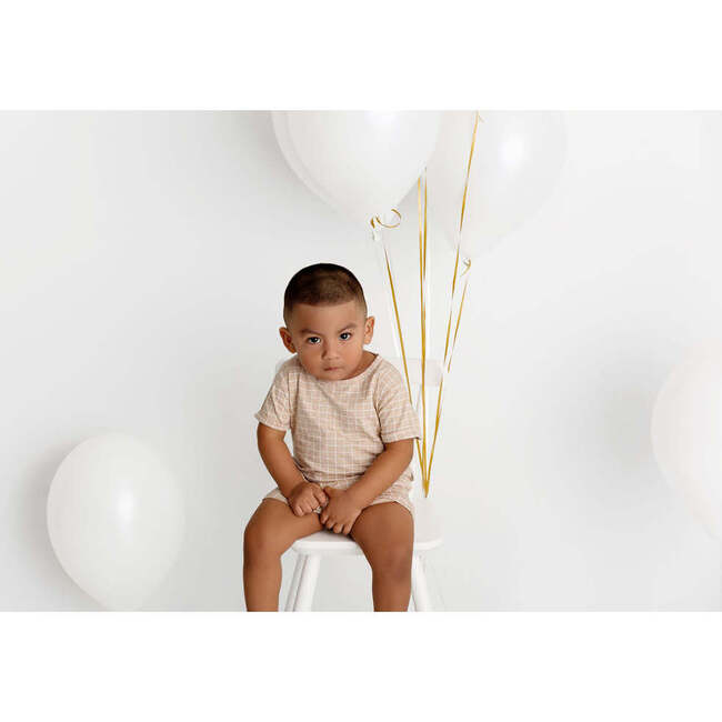 Grid Short Set, Sand - Mixed Apparel Set - 4