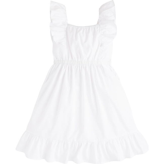 Brighton Dress, White Polka Dot
