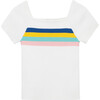 Rib Knit Top, White - T-Shirts - 1 - thumbnail