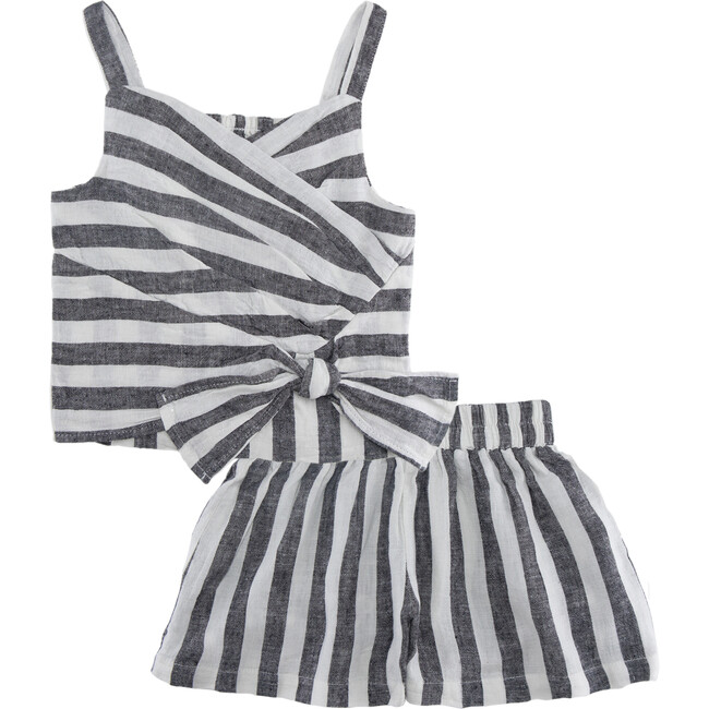 Woven Tank & Short Set, Stripe