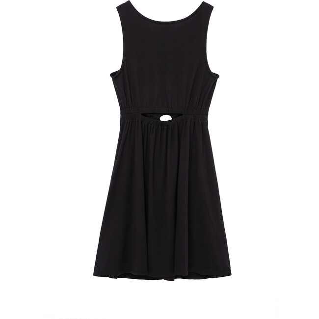 Keyhole Cut-Out Dress, Black - Dresses - 2