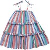 Girls Garden Dress, Multi Stripe - Dresses - 1 - thumbnail