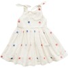 Girls Taylor Dress, Red and Blue Polka Dot - Dresses - 1 - thumbnail