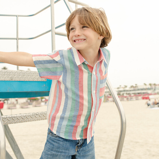 Boys Jack Shirt, Multi Stripe - Shirts - 2