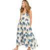 Womens Sierra Dress, Blue Hydrangeas - Dresses - 1 - thumbnail