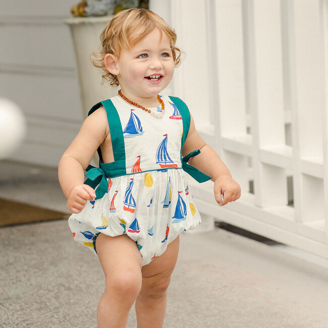 Baby Amy Bubble, Wan Blue Sailboats - Onesies - 2
