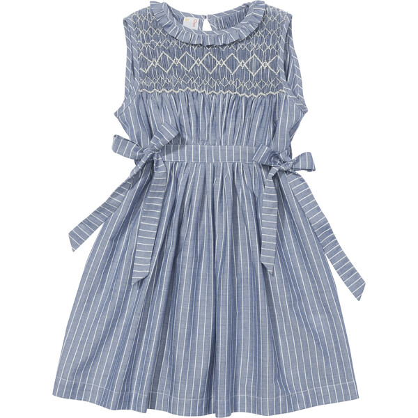 Nora Dress, Chambray Stripe - Oso & Me Dresses | Maisonette