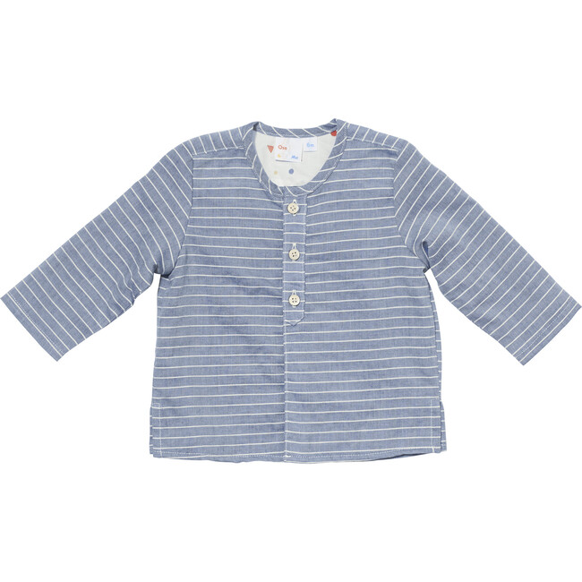 Lupo baby Shirt, Chambray Stripe