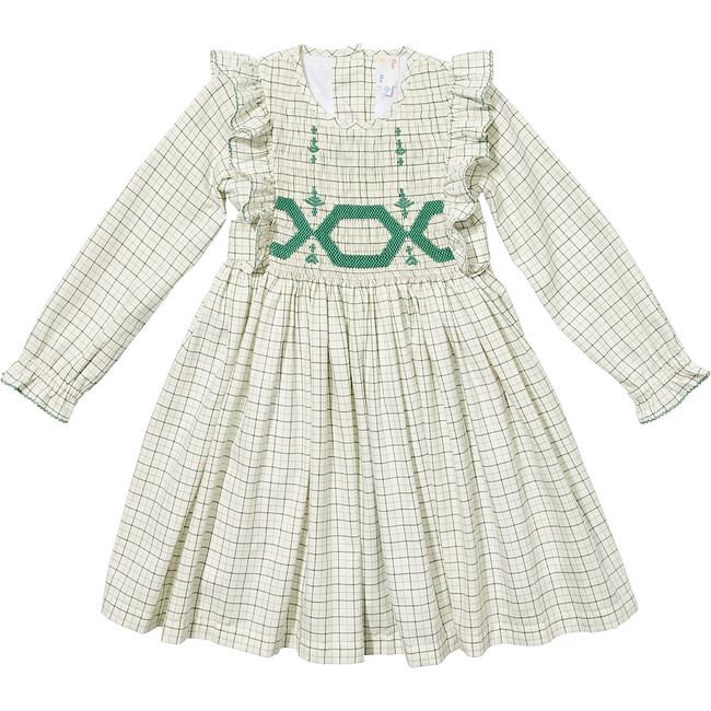 Emily Dress, Green Tattersall - Dresses - 1