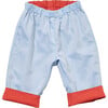 Reversible Baby Pant, Light Blue - Pants - 1 - thumbnail