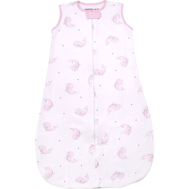 Happy Whale Double Layer Sleep Sack in Pink