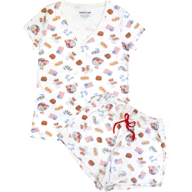 American BBQ Women's Pima Shortie Set - Pajamas - 1