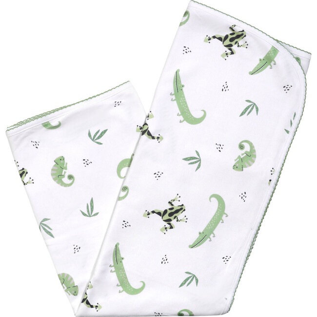 Wild Tropic Blanket in Reptile Green