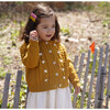 Girls Daisy Cardigan Mini, Mustard - Cardigans - 2