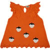 Strawberry Top, Orange - Blouses - 1 - thumbnail