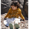Girls Daisy Cardigan Mini, Mustard - Cardigans - 3
