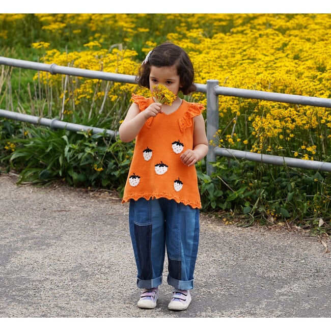 Strawberry Top, Orange - Blouses - 3