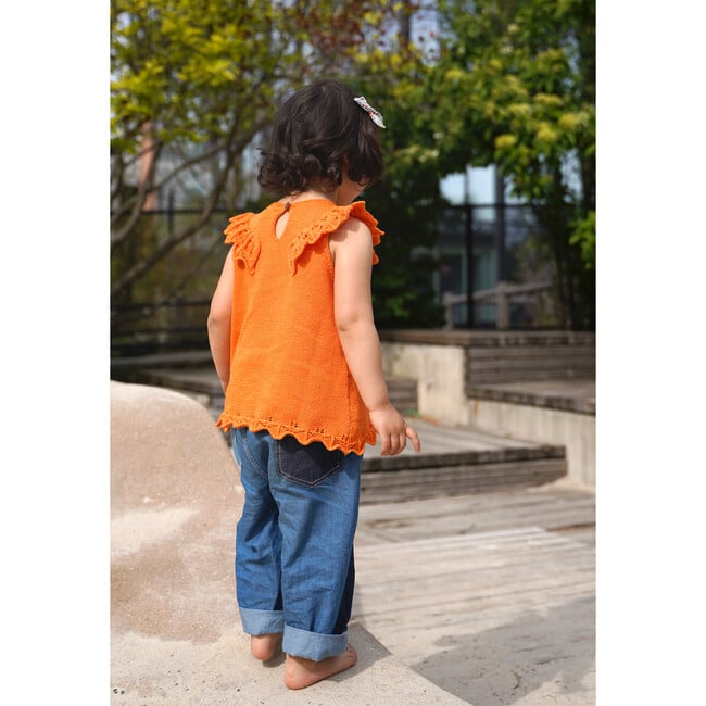 Strawberry Top, Orange - Blouses - 4