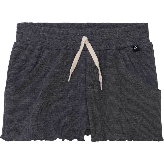 Waffled Short With Pocket Dark Heather Grey, Dark Heather Grey