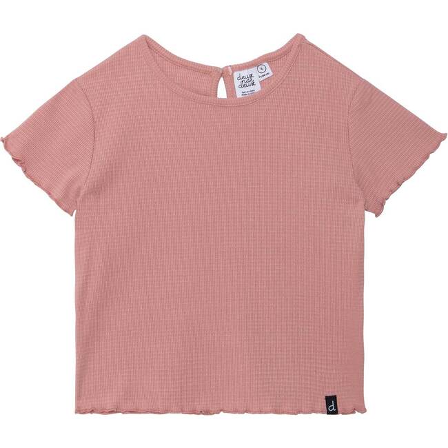 Waffled T-Shirt Dusty Pink, Dusty Pink - Tees - 1