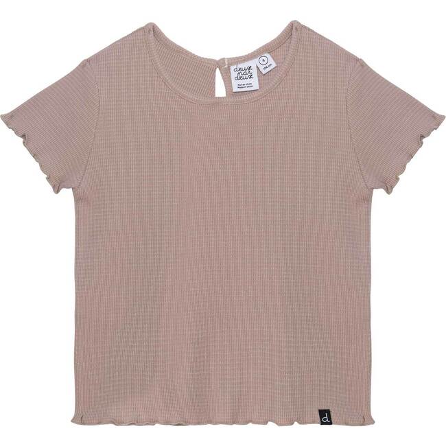 Waffled T-Shirt Taupe, Taupe