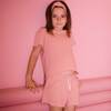 Waffled T-Shirt Dusty Pink, Dusty Pink - T-Shirts - 2