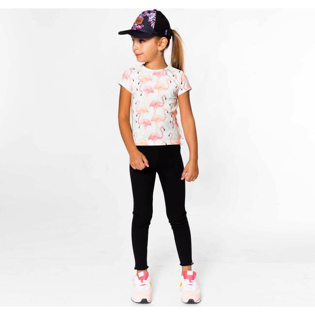Waffled Legging Black, Black - Leggings - 2