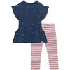 Tunic And Capri Set Navy Flamingo, Navy Flamingo - Mixed Apparel Set - 1 - thumbnail
