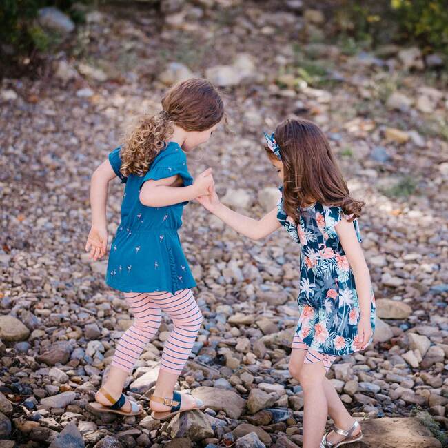 Tunic And Capri Set Navy Flamingo, Navy Flamingo - Mixed Apparel Set - 2