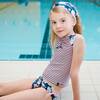Tankini Two Piece Floral Print Swimsuit, Navy Floral Print - Two Pieces - 2