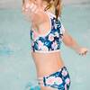 Two Piece Floral Rose Print Swimsuit, Navy Floral Print - Two Pieces - 3