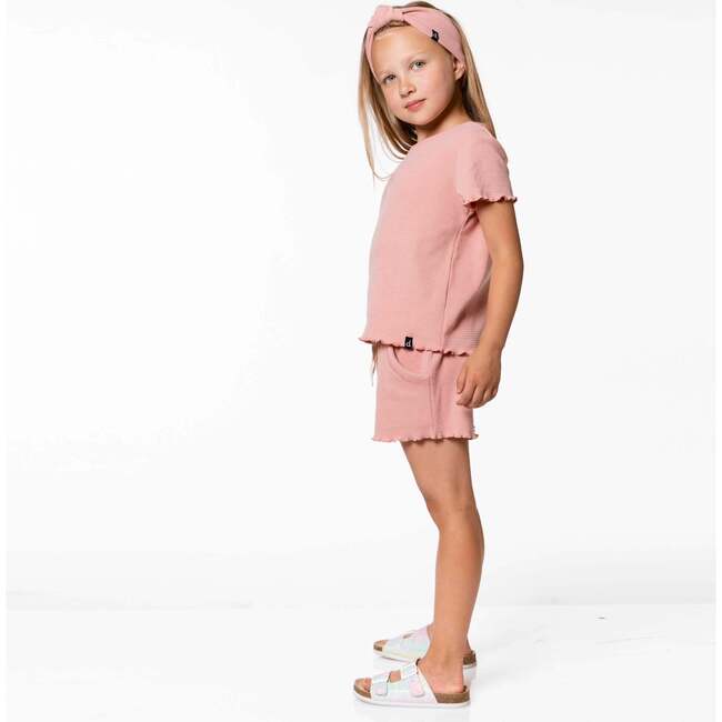 Waffled T-Shirt Dusty Pink, Dusty Pink - T-Shirts - 6