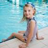 Tankini Two Piece Floral Print Swimsuit, Navy Floral Print - Two Pieces - 3