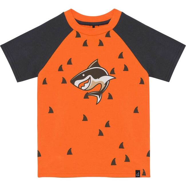 Printed Jersey Top Orange, Orange - T-Shirts - 1