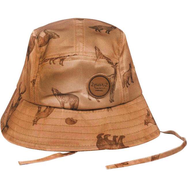 Printed Hat Tan Forest Animals Print, Tan Forest Animals Print - Hats - 1