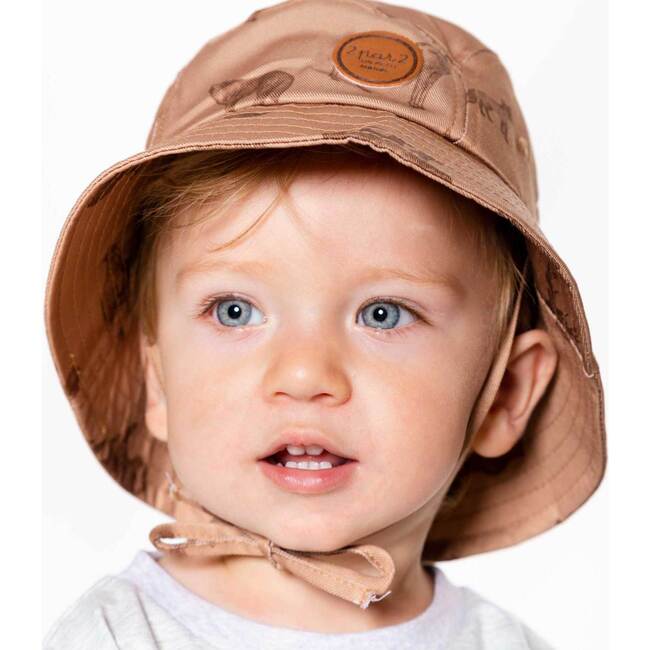 Printed Hat Tan Forest Animals Print, Tan Forest Animals Print - Hats - 2
