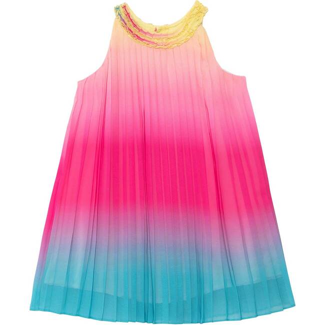 Rainbow Pleated Dress, Multicolored - Dresses - 1