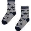 Pattern Socks Grey Mix Shark Print, Grey Mix Shark Print - Socks - 1 - thumbnail