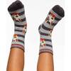 Pattern Socks Grey Mix Dog Print, Grey Mix Dog Print - Socks - 2