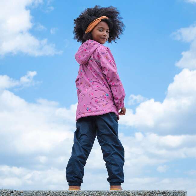 Printed Spring Rain Set Mauve Watercolor Flowers, Mauve Watercolor Flowers Print - Raincoats - 3