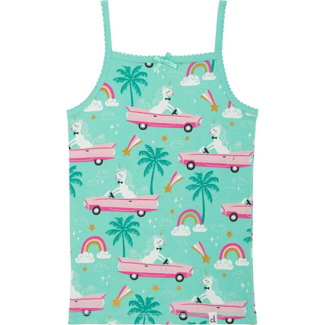 Organic Cotton Two Piece Pajama Set Turquoise Print, Turquoise Car & Palm Tree Print - Pajamas - 5