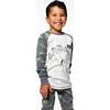 Organic Cotton Two Piece Pajama Set Dark Grey Mix, Dark Grey Mix Dino Print - Pajamas - 5